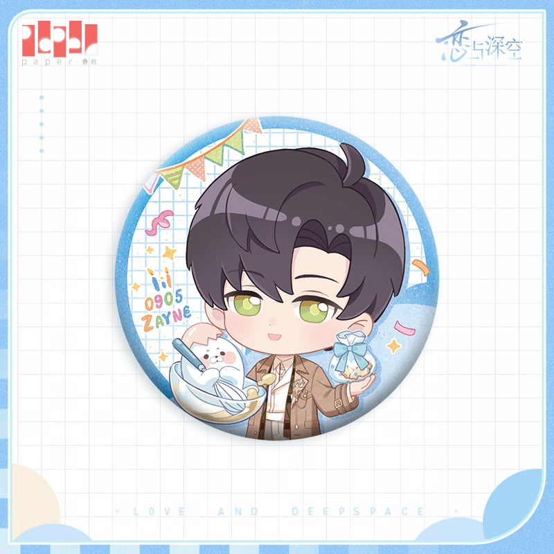 Love and Deepspace Zayne's Birthday Chibi Badge (Pre-Order March 2025)