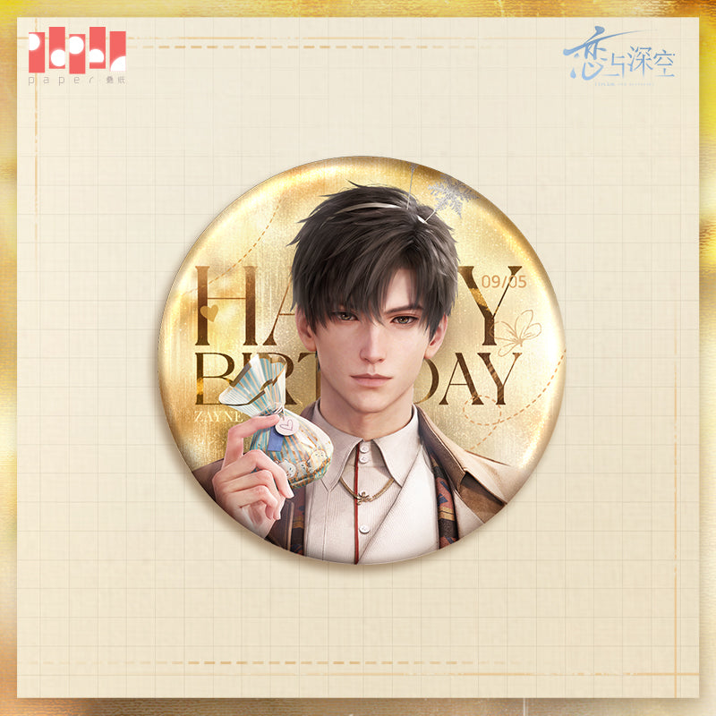 Love and Deepspace Zayne's Birthday Badge (Pre-Order March 2025)